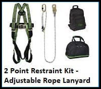 2 Point Restraint Harness Kit (Adjustable Rope Lanyard)